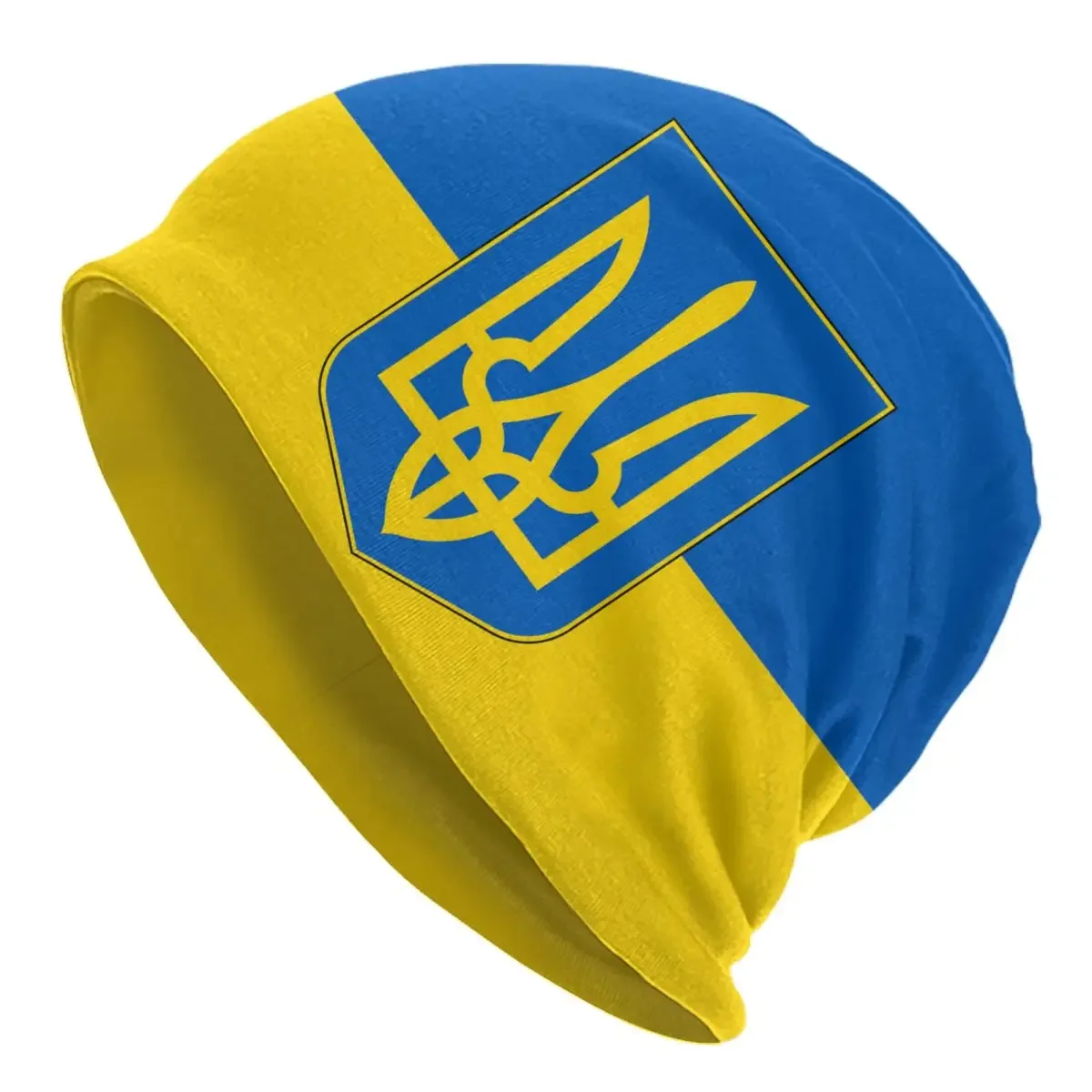 Custom Flag Of Ukraine Skullies Beanies Caps Hip Hop Winter Warm Men Women Knitting Hat Unisex Adult Patriotic Bonnet Hats