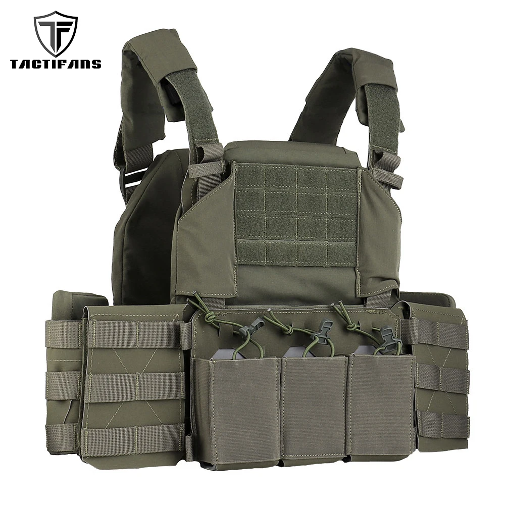 

Tactical HSP THORAX Plate Carrier Front&Rear Bag MOLLE Hunting Airsoft Vest Multi-mission With 5.56 Magazine Placards Chest Rigs