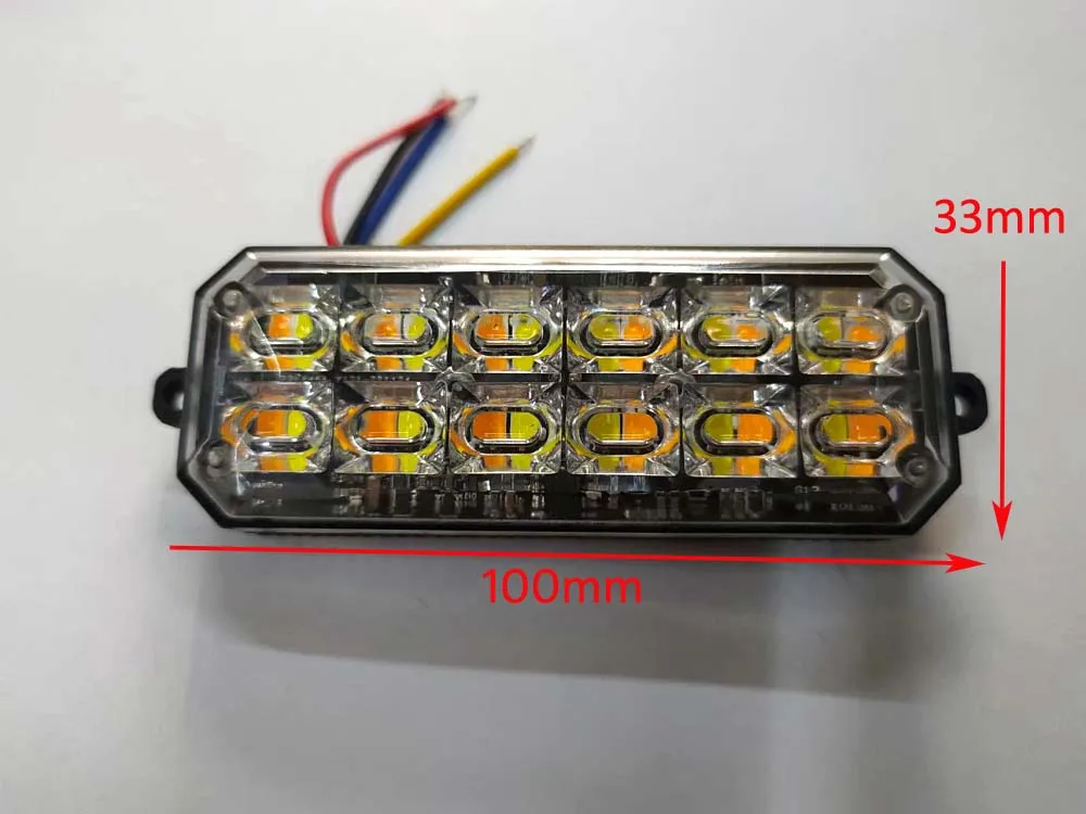 

Higher star 72W Car Surface Mounting Led Strobe Warning light,Dual color 24LEDs*3W Emergency lights,flashing lamp,Waterproof