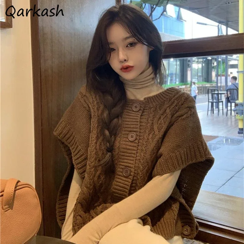 

Elegant Tender Sweater Cardigan Women Knitted Jacquard Vintage All-match Solid Simple Korean Style Autumn Ladies Tops Chic Y2k