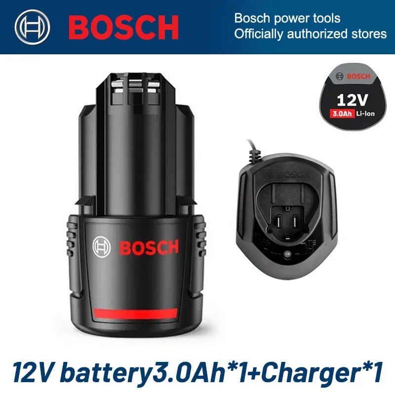 Original Bosch 12V Akku, 3000mAh BAT411 Lithium-Ionen-Akku BAT411A BAT412 BAT412A BAT413 Akku-Ladegerät