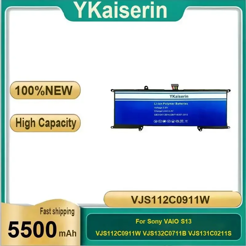 

Сменный аккумулятор YKaiserin 5500 мАч для Sony VAIO S13 VJS112C0911W VJS132C0711B VJS131C0211S VJS112C0111B, аккумуляторы для ноутбуков
