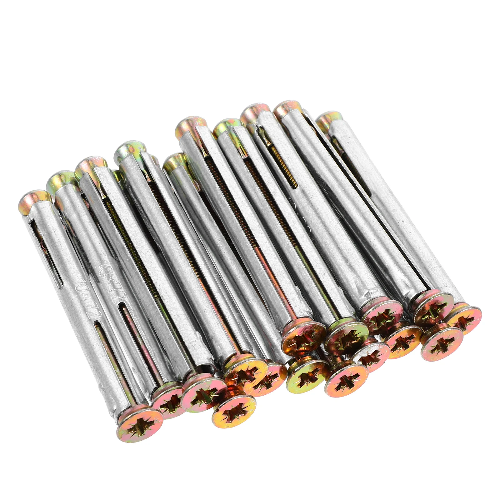 

16pcs Countersunk Expansion Screws Hollow Wall Anchors Metal Screws Bolts Door Window Installation Soft Wall Fixings Durable
