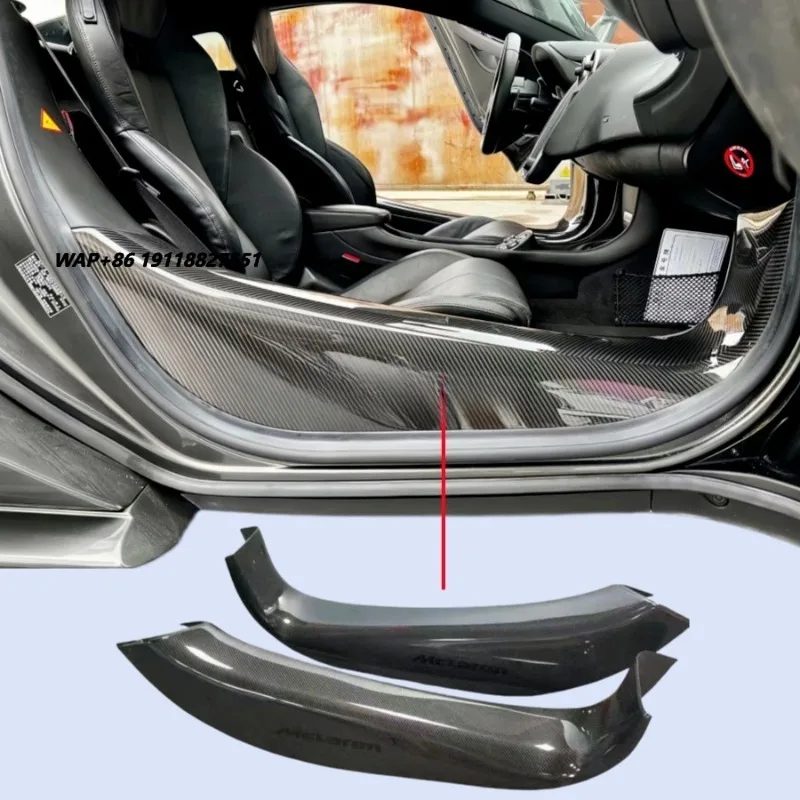 McLaren Car 540C 570S 570GT 600LT 650S 720S Dry Carbon Fiber Door Sills Perfect Fitment Side Pedal Exterior Accessories