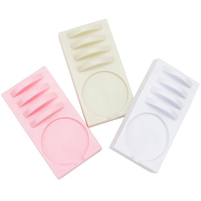 1pcs Acrylic Eyelash Extension Pallet False Lash Tray Strip Adhesive Glue Holder for Eyelash Extensions Accessories Tool