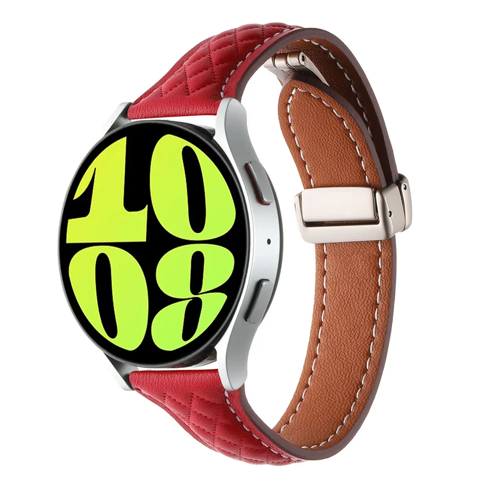 20mm 22mm Leather Band for Samsung Galaxy Watch 4 Classic/5 Pro Active 2/3/46mm Bracelet Huawei GT/2/3 Pro Galaxy Watch 4 Strap