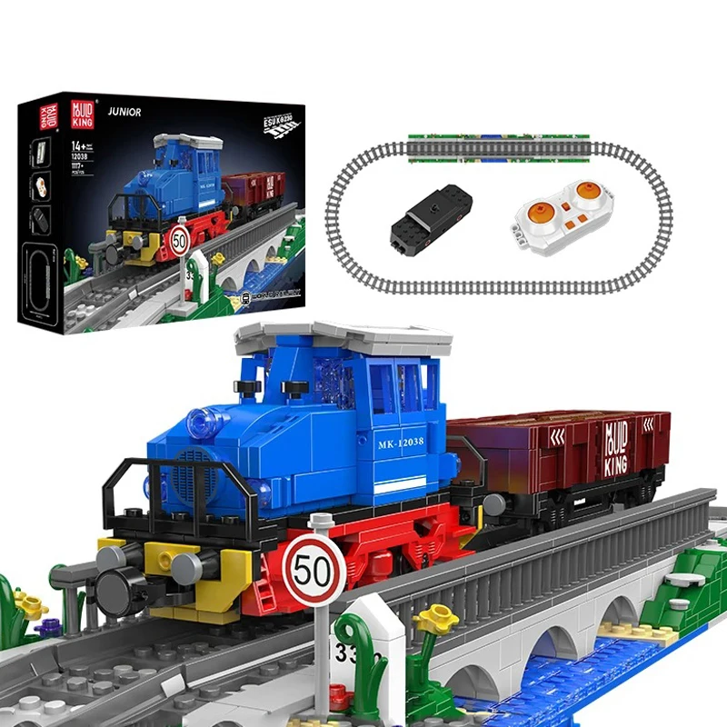 Mould King 12038 Set di costruzione del treno telecomandato con kit di montaggio modello locomotiva ESU KG230 per regali di Natale per bambini