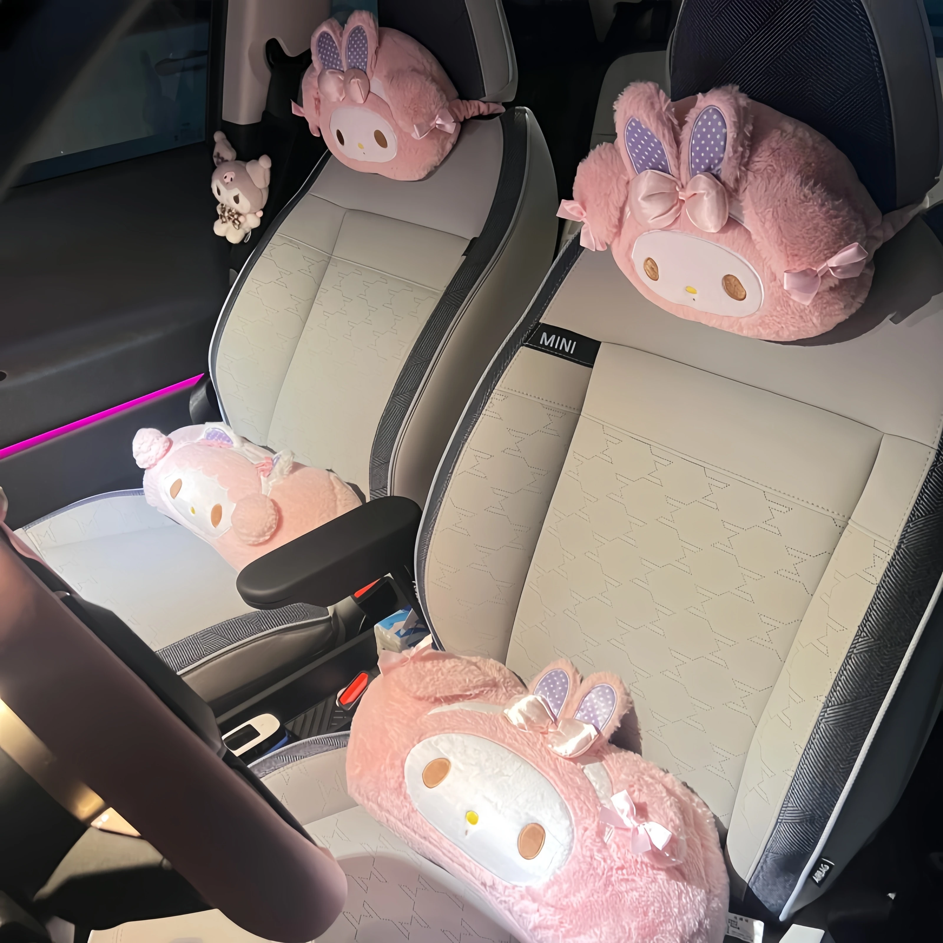

Cute Sanrio My Melody Headrest Cushion Car Seat Cartoon My Sweet Piano Car Neck Pillows Comfortable Home Decor Girl