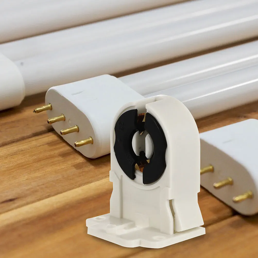 

30Pcs LED Fluorescent Tube Light Sockets Non-Shunted Holders ABS Material Long-Lasting Safe Retrofitting