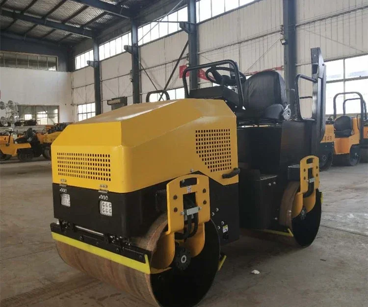 

Supply full hydraulic roller 2 tons double steel roller seat type vibration roller
