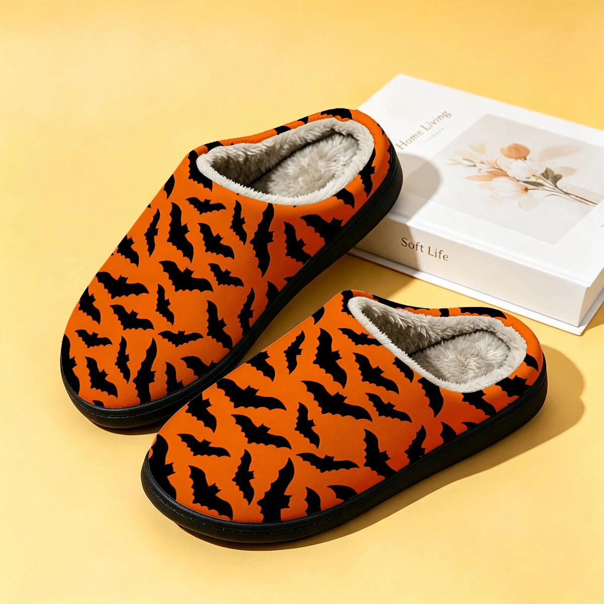 Men Shoes Winter - オレンジバット クラウディ レディース 冬用 高級コットン スリッパ
