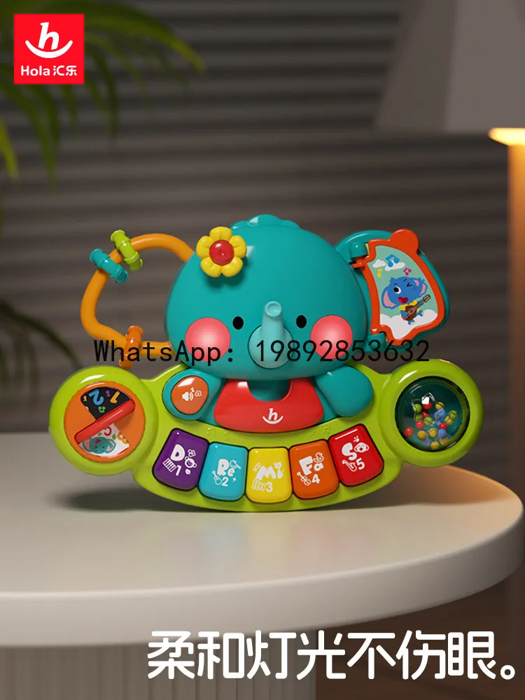 Campana de Mano con Forma de Elefante, Piano de Dedos, Juguete para Bebés, Educación Temprana, Música Educativa, Teclado Electrónico, Juguete para Bebés