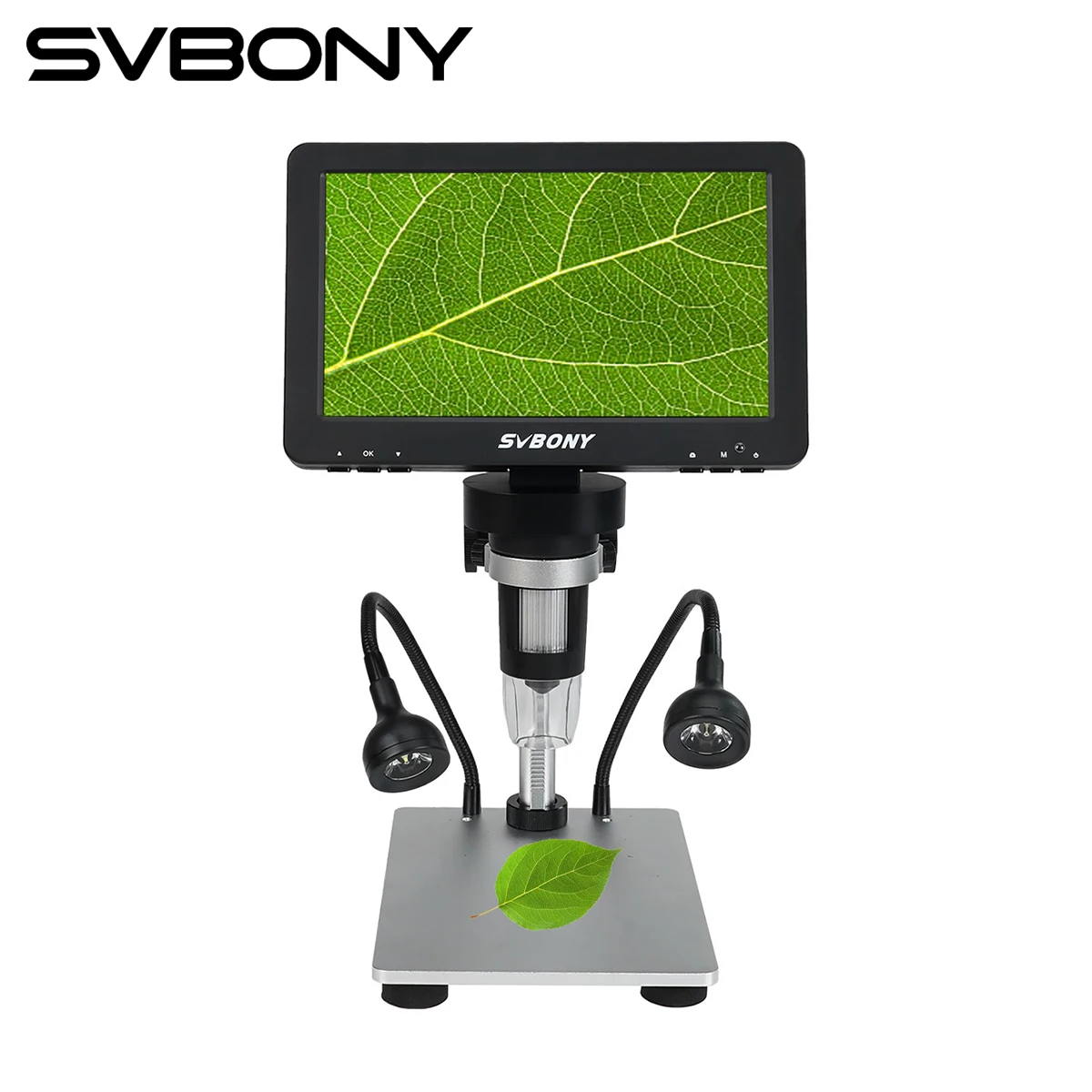 Svbony SV604 Portable Microscope LCD 7 Inch Digital Microscope with Screen 1080p for Teaching Circuit Boards Soldering