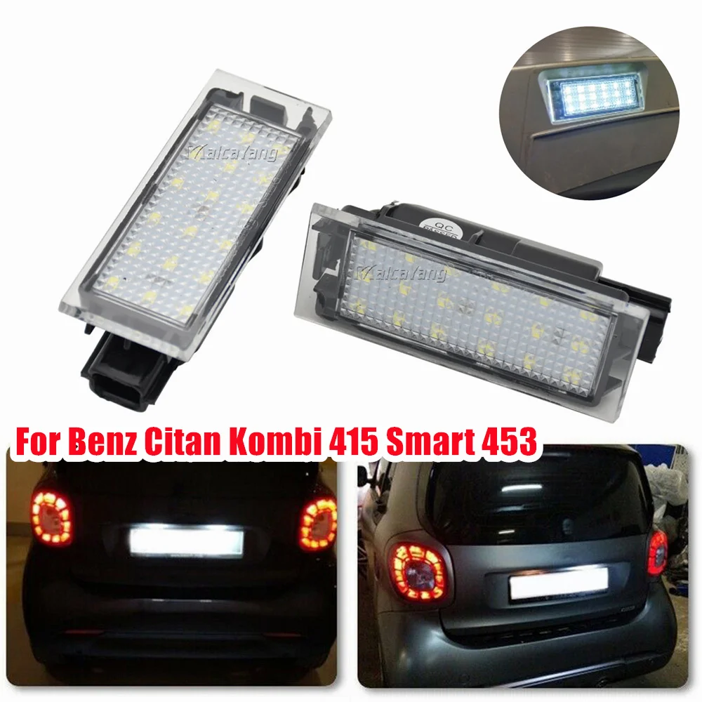 2Pcs For Mercedes Citan Dualiner Traveliner ombi Mixto 415 Smart Fortwo Car LED Number License Plate Light 4159062300