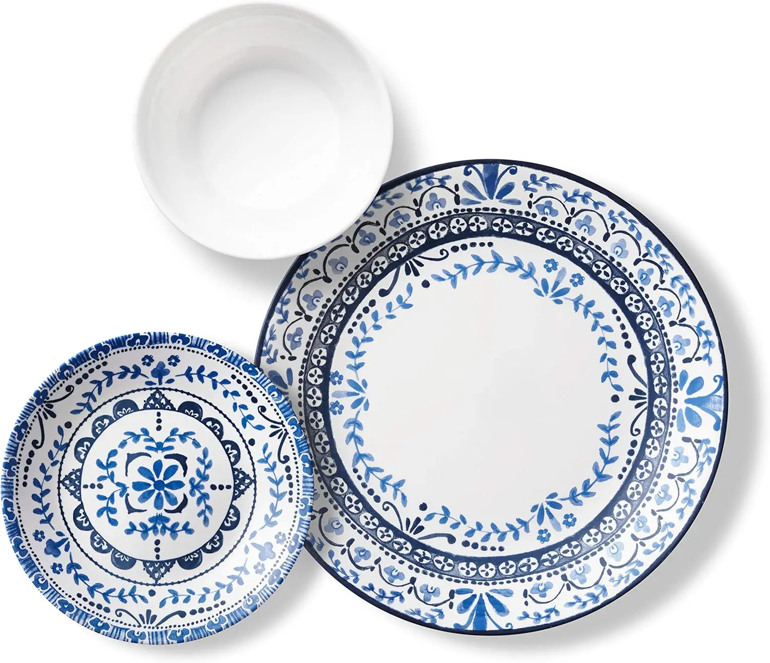 

18-Piece Service for 6 Dinnerware Set, Triple Layer Glass and Chip Resistant, Lightweight