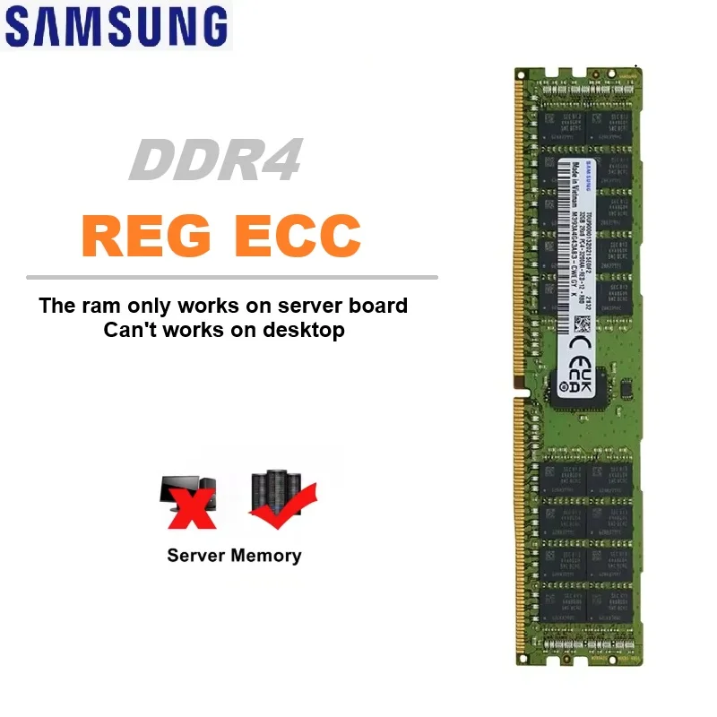 Серверная память SAMSUNG DDR4 RAM 8 ГБ 16 ГБ 4 ГБ 32 ГБ 64 ГБ Серверная память REG ECC PC4-2133P 2400T оперативная память Зарегистрированная рабочая станция Memoria