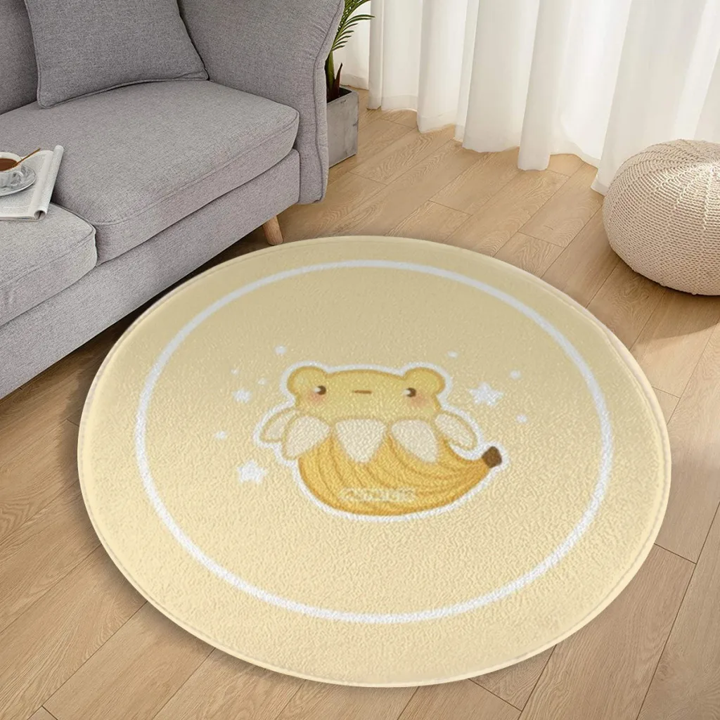 

Circular Carpet Floor Mat Nordic Style Home Doormat Bathroom-Toilet Mats Bedroom Cute Frog Hotel Decor Mat Alfombra Rug