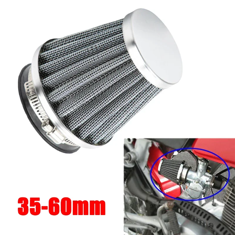 Motorcycle Air Filter 35-60mm High Flow Universal Motorbike ATV Dirt Bike Clamp-on Replacement Part Conical Air Filters