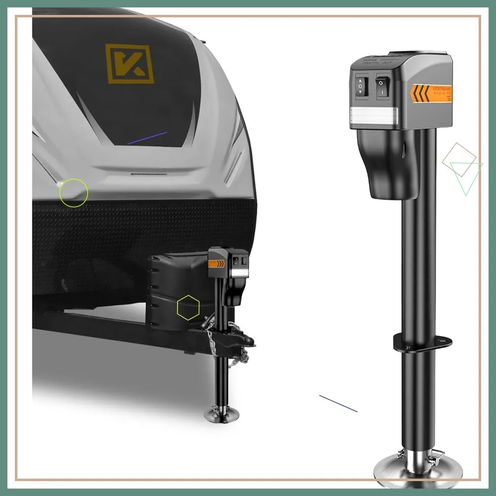 

Электрический домкрат для прицепов и автодомов, грузоподъемность 7500 фунтов, водонепроницаемый, 12В постоянного тока, с жестким подключением