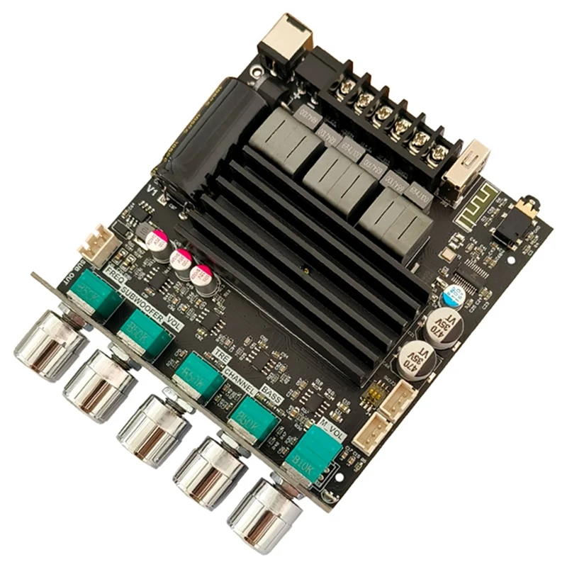 ZK-ST21 Bluetooth Digital Amplifier Board Hifi Stereo Amplifier Board 2.1 Channel 100Wx2+200W Subwoofer Chip TPA3221 (C)