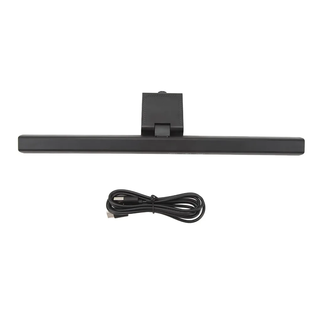 ABS Monitor Light Bar Touch Control Black Computer Monitor Lamp Dimmable Color Temperature No Glare USB Lamp E-Reading