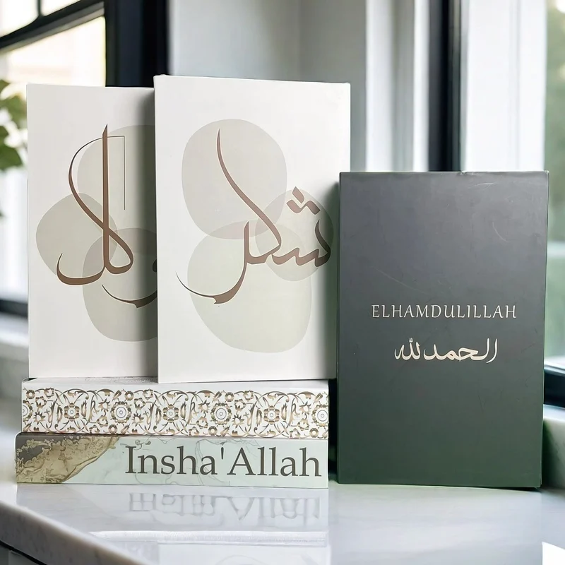 Islamic Mosque Kabaa Luxury Fake Book Home Decor Decorative Books Storage Box Simulation Book Coffee Table Interior Decoration