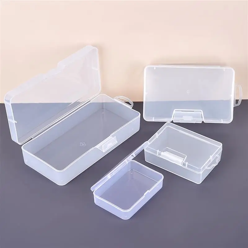 Transparent Storage Boxes For Jewelry Tools Hairdress Beads Accessories Sewing Scissors Storage Boxes Jewelry Display Box