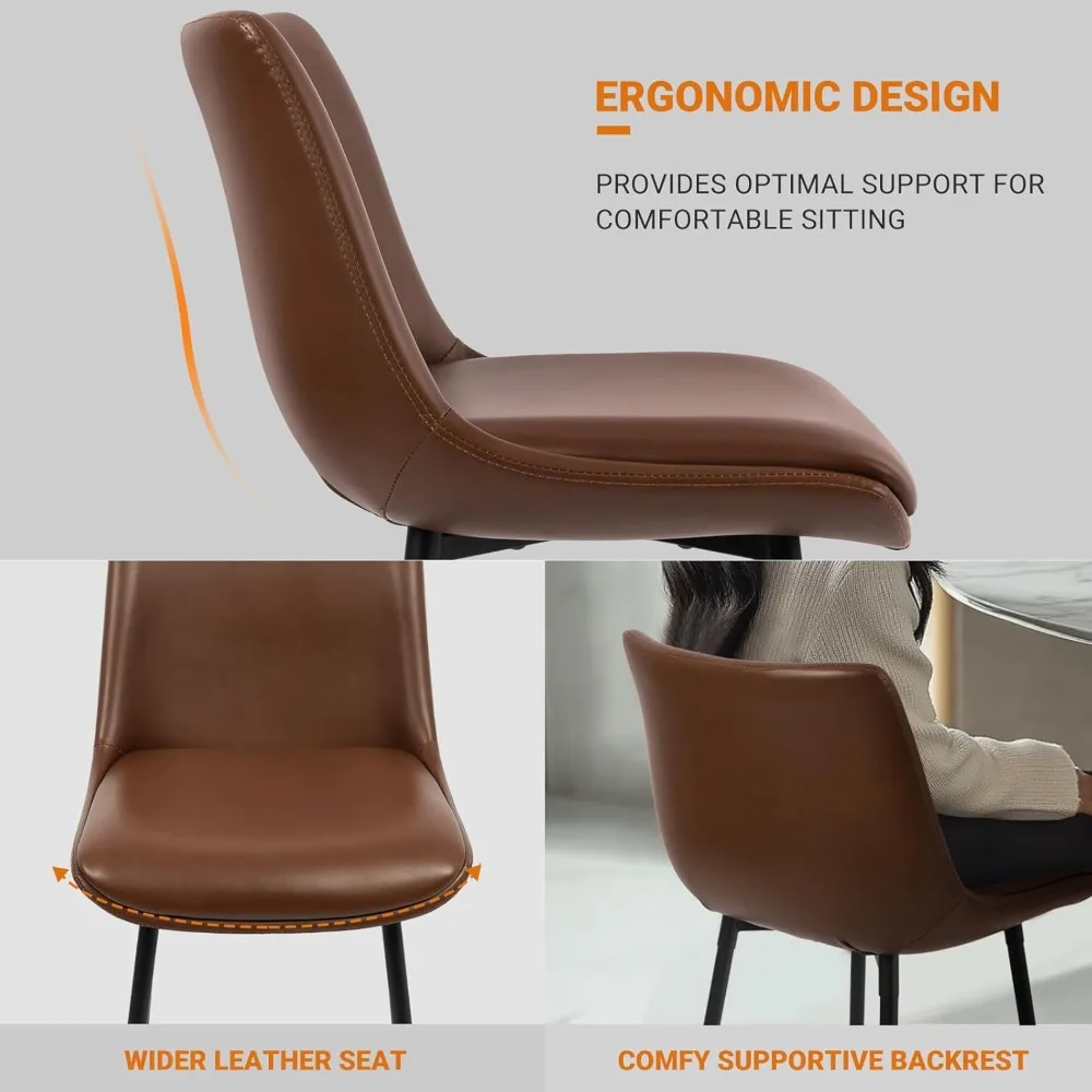 FSC-zertifizierte gepolsterte Barhocker aus Kunstleder mit Rückenlehne, Metallgestell, 27-Sitzerhöhe, moderner Stil