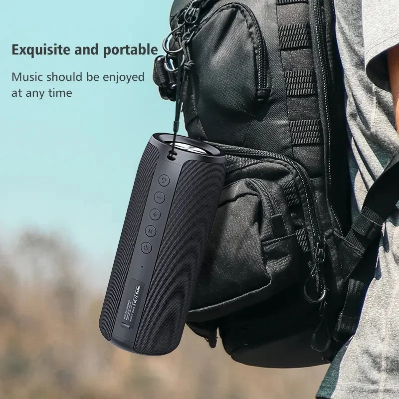 TWS Portable Running Sound Column Outdoor Camping Sound Box Waterproof Wireless Subwoofer Caixa De Som Bluetooth Speakers TF