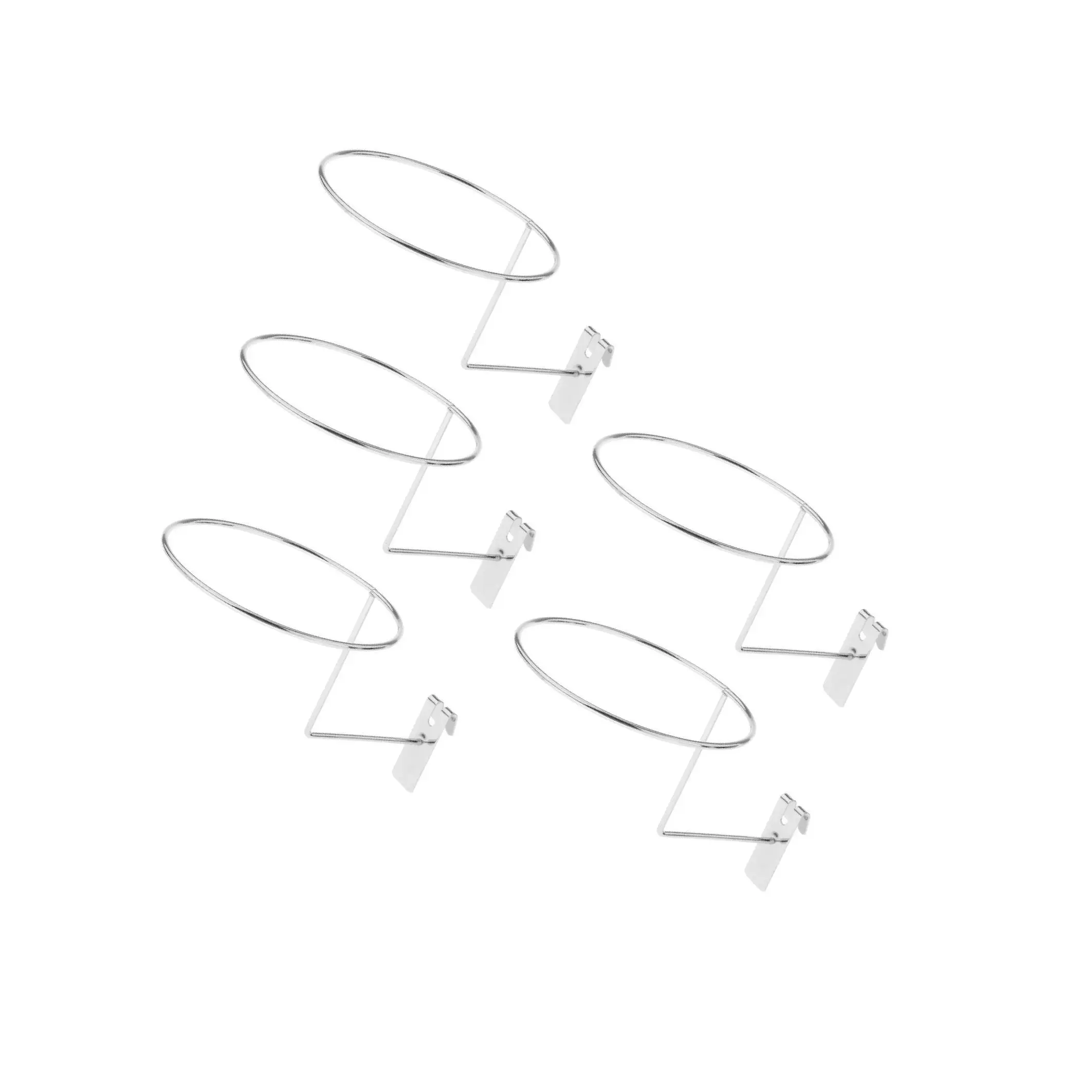 5pcs Metal Rustproof Coating Rack Strong Structure For Wall Mount Storage Mounted Helmet Holder