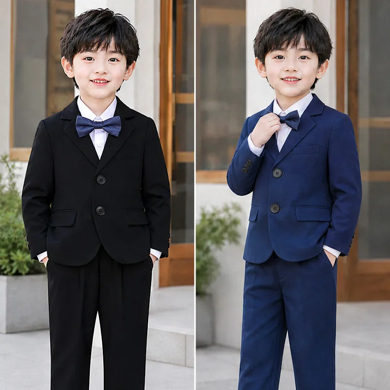 2026 New Autumn Winter Children's British Style Suit Boy's Piano Host Recitation Performance Costume Kids Formal Dress