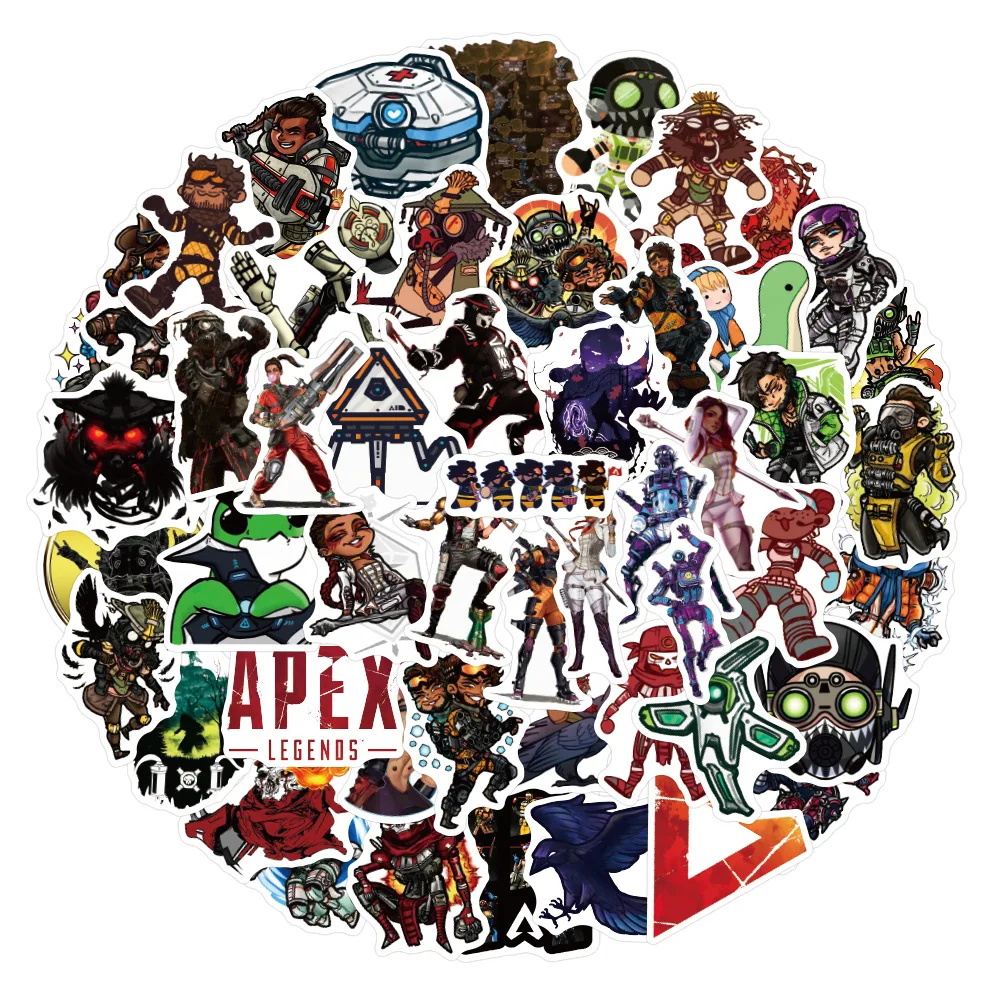 10/30/50PCS Shooting Game Apex Legends Stationery Stickers for Toy Luggage Laptop Ipad Skateboard Motorcycle School Supplies