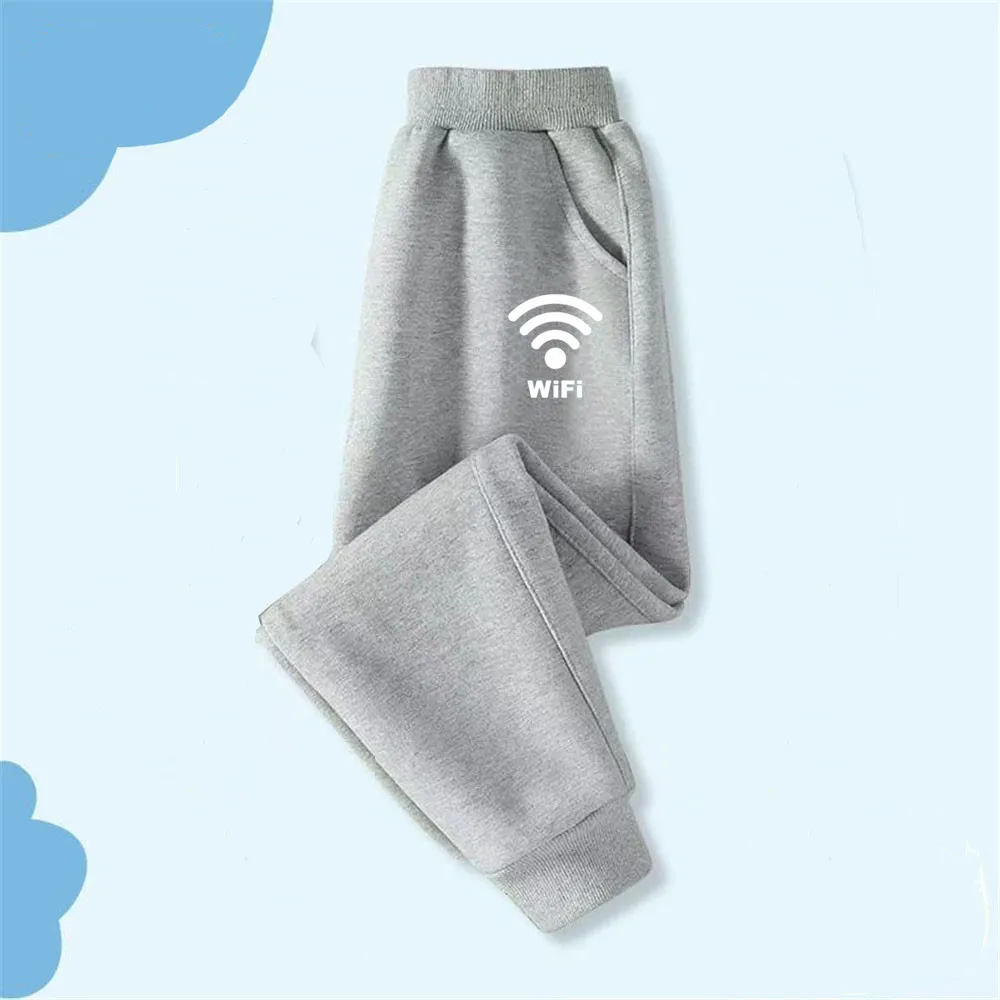 2025 Herbst Jungen Jogginghose Baumwolle Elastischer Bund Kinder Modehose Teenager WIFI-Print Cartoon Sporthose 3-14 Jahre ZZ01 – Detail 10