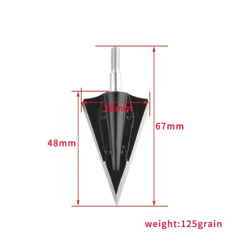 6/12PCS Archery 125gr Arrow Tips Hunting Arrowheads Blade Large Cut Screw Bow Broadheads Shooting Hunting Arrow Accessories