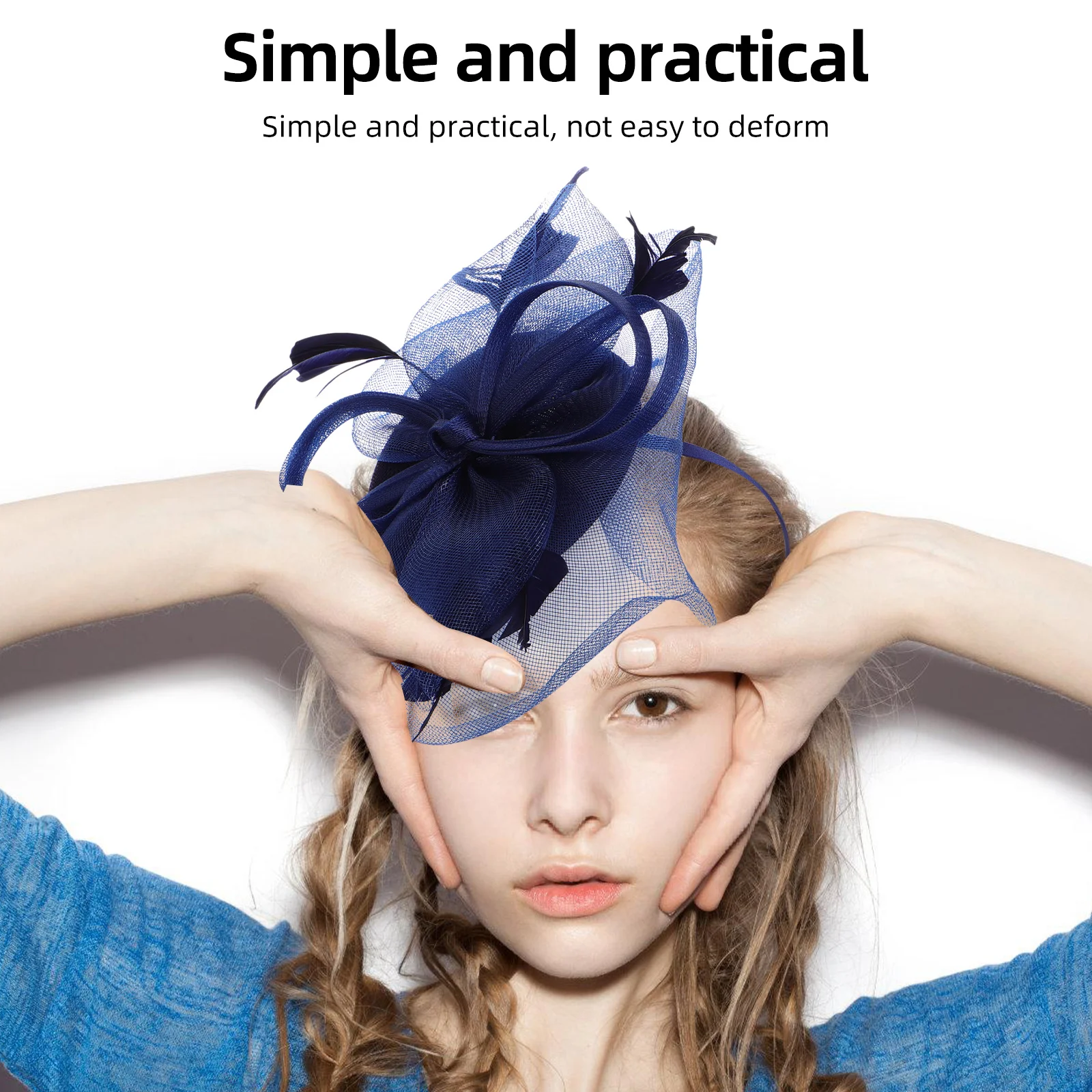 

Fascinator Hat Women Hairband Gauze Plume Tea Party Wedding Banquet Headwear Ladies Accessories Beige Color Durable Elegant