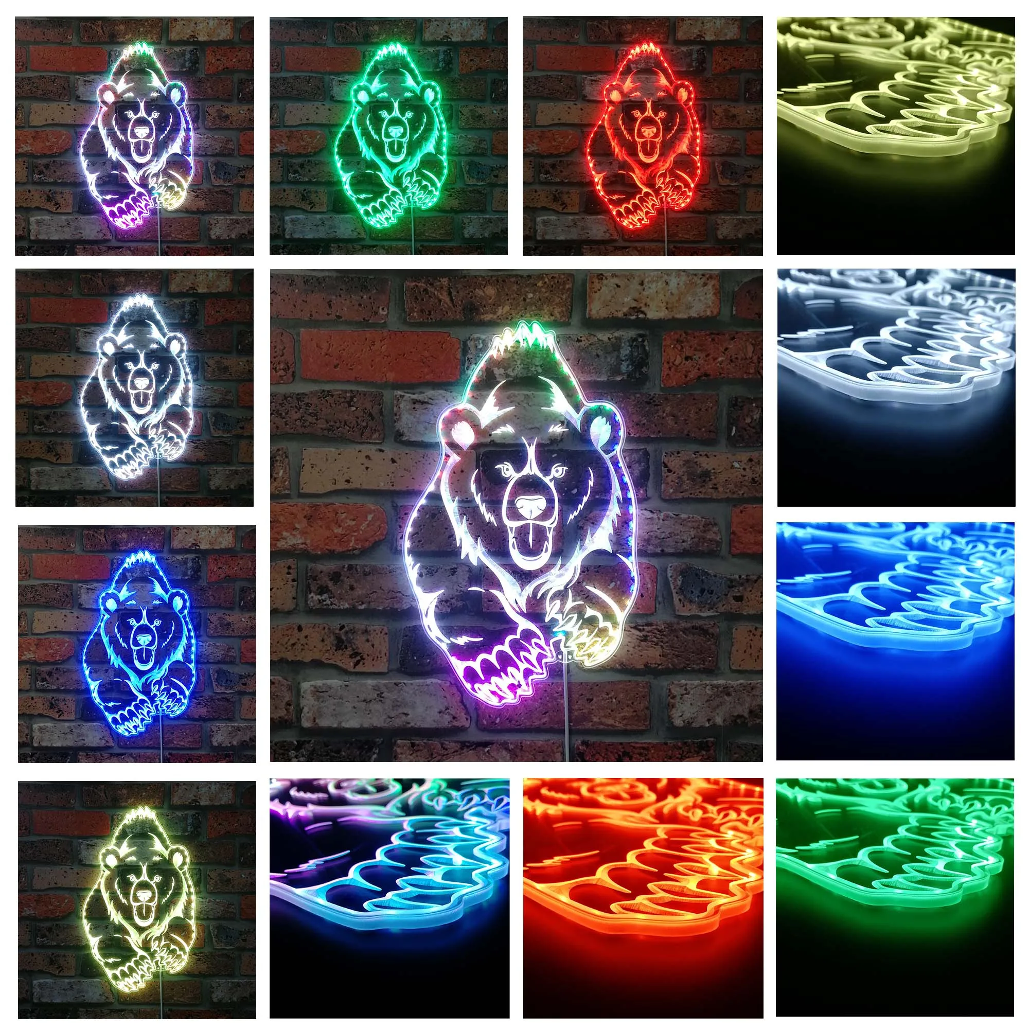Bears Run to You RGB Dynamic Glam LED Sign st06-fnd-i0306