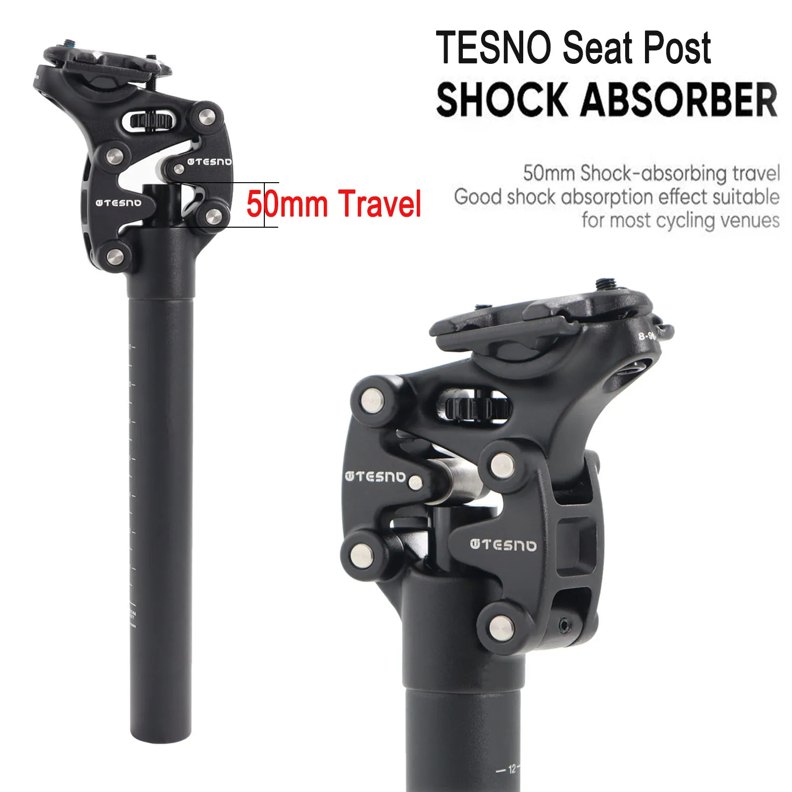 

TESNO Bicycle Seatpost MTB Shock Absorber Bike Seat Post Dropper Manual Travel Height Suspension 27.2/30.9/31.6mm Bike Seat Tube