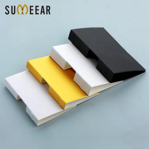 100/200 unids/lote embalaje de tarjetas de papel Simple de botella de Perfume caja de paquete de oro blanco y negro vacío solo tarjetas de papel sin botellas