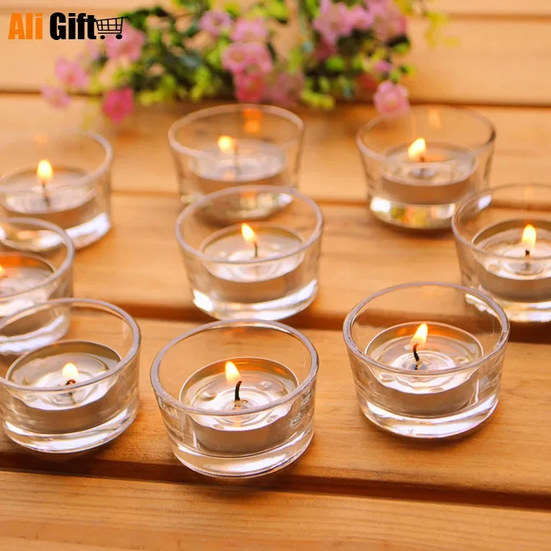 Retro Candlestick Glass Candle Holders, Candlelight Dinner Decorations, Valentine's Day Furnishing, DIY Glass Holders