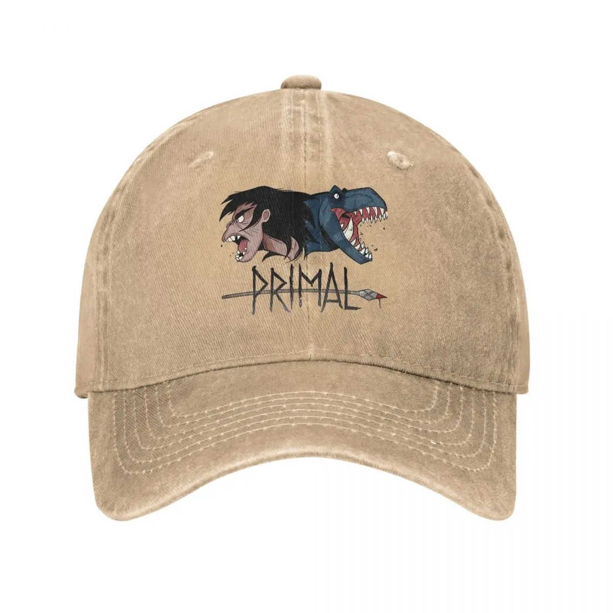 Washed Men's Baseball Cap Spear And Fang Trucker Snapback Caps Dad Hat Primal Tales of Savagery Golf Hats