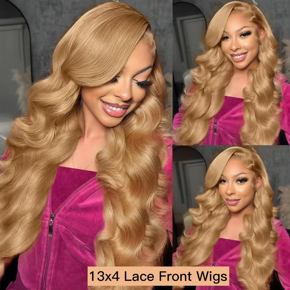 البرازيلي الجسم موجة 30 34 بوصة العسل شقراء 13x6 HD الدانتيل الجبهة خصلات الشعر المستعار الإنسان قبل نتف الملونة 13x4 غلويليس الدانتيل شعر مستعار أمامي