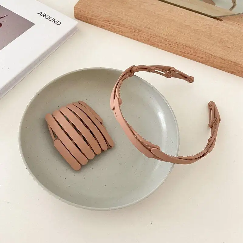 عصابة شعر قابلة للطي للنساء، بسيطة غير قابلة للانزلاق، عصابة رأس عصرية للفتيات