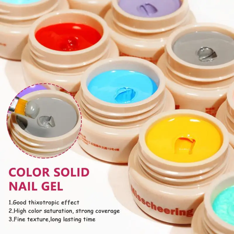 

22 Solid Colors Paint Gel Nail Art Designs Hot Sale Soak Off UV LED Ink Color Varnish Gel Nail Polish Lacquer