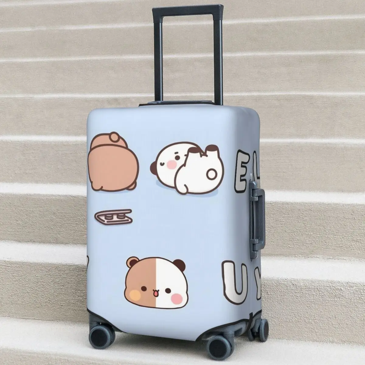 

Bubu Dudu Cute Panda Cartoon Bear Suitcase Cover Travel Protection Flight Useful Luggage Accesories