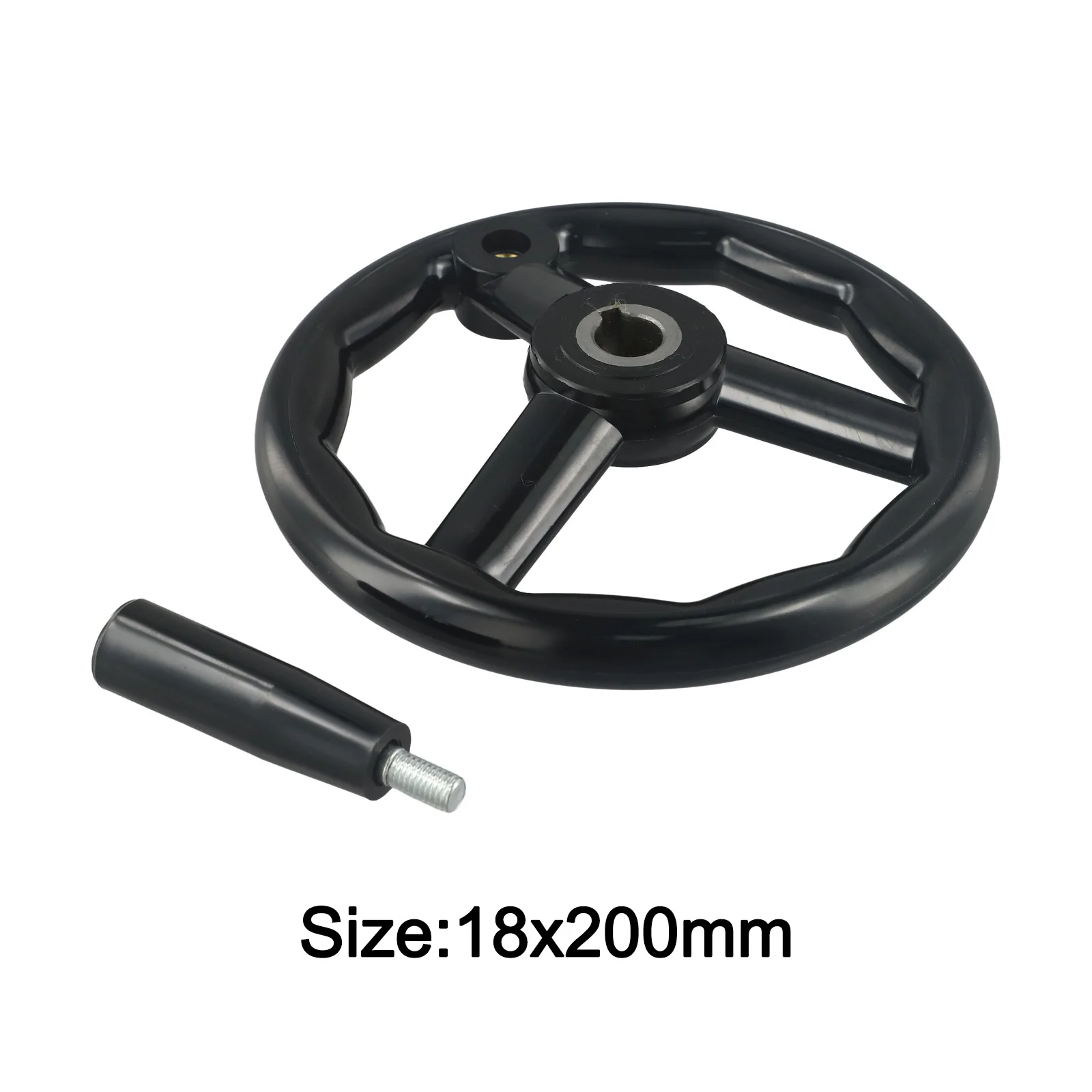 1pc D125/200/100/160mm 3 Spoke Hand Wheel With Revolving Handle For Milling Machine Material Handling Industrial Tools