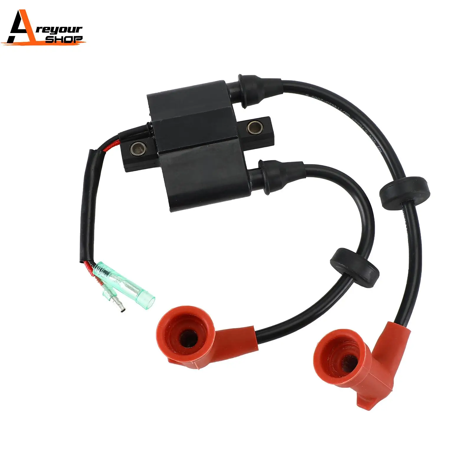 Areyourshop Boat Ignition Coil Assy for Yamaha Outboard 9.9-15hp 6B4-85570-00 6B4-85530 680-85570-02 Boat Parts