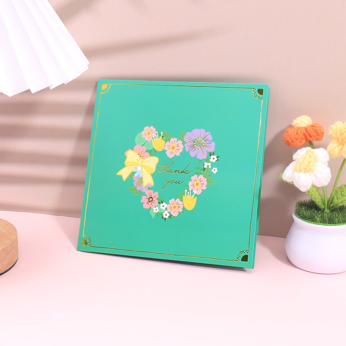 Mother's Day 3D Pop Up Card for Mom,Beautiful Floral Heart Paper Sculpture Greeting Card  Envelope,Holiday Greeting Thank You