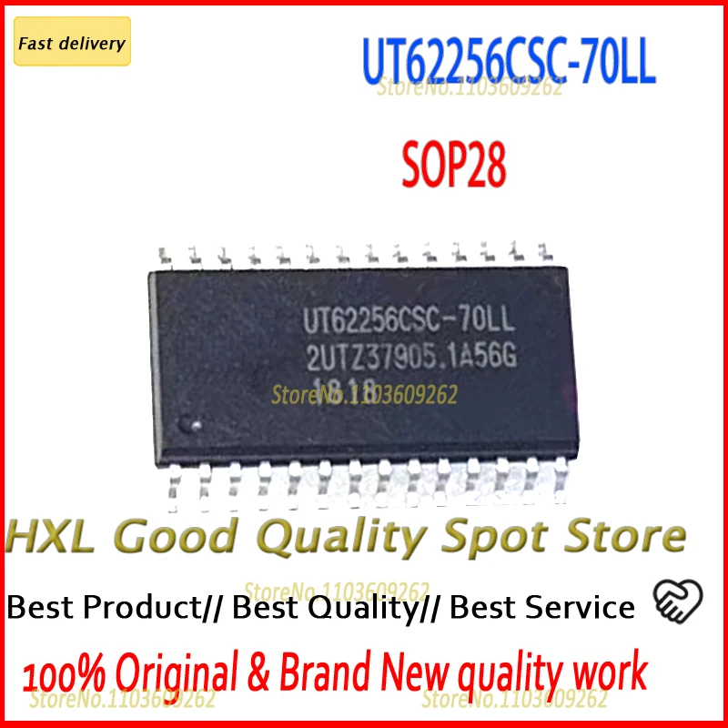 Original Genuine 10PCS/LOT  UT62256CSC-70LL UT62256CSCL-70LL UT62256CPC-70LL UT62256 62256 SOP28 Brand New in stock ic