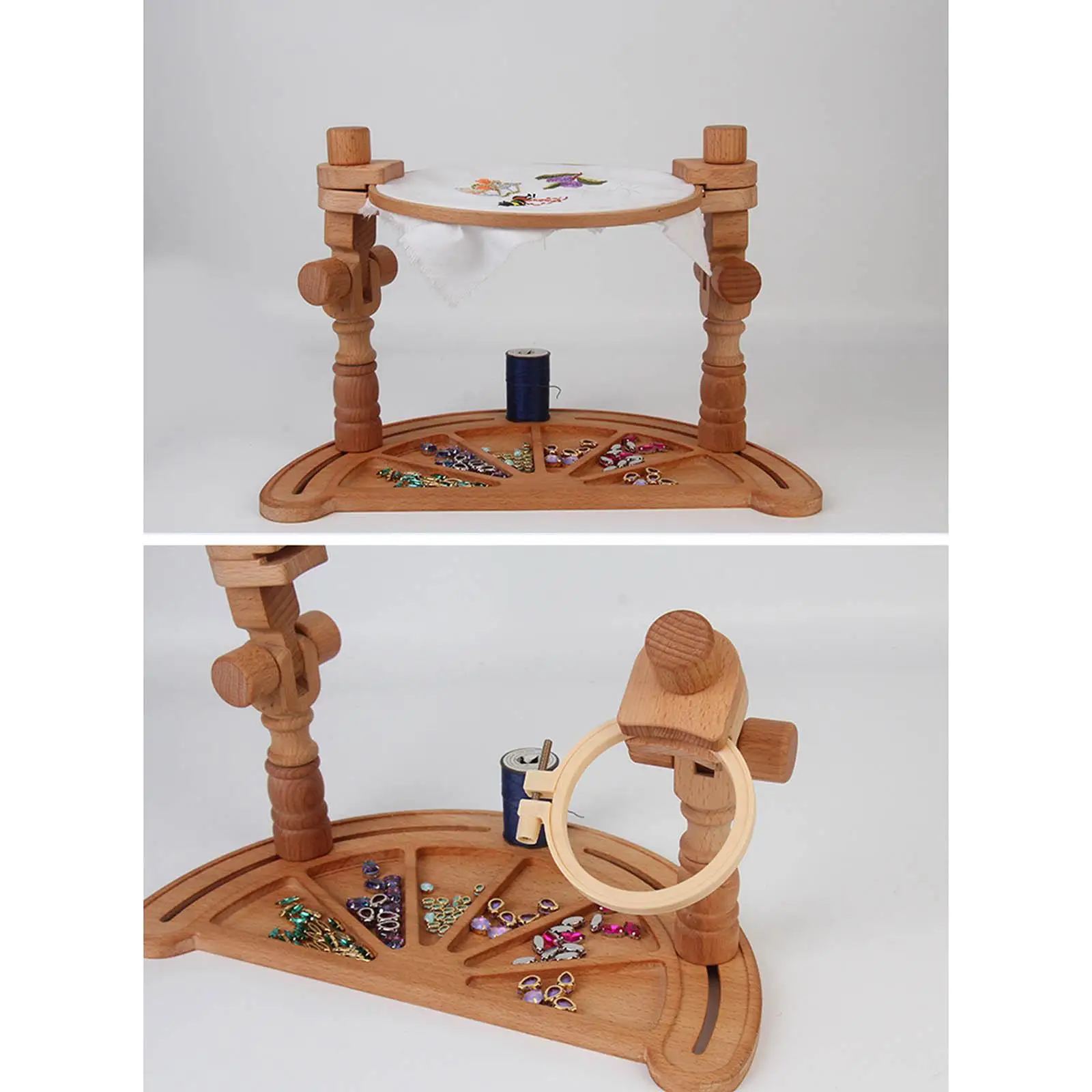 

Embroidery Holder Stand Half Round Rotatable for Embroidery Projects