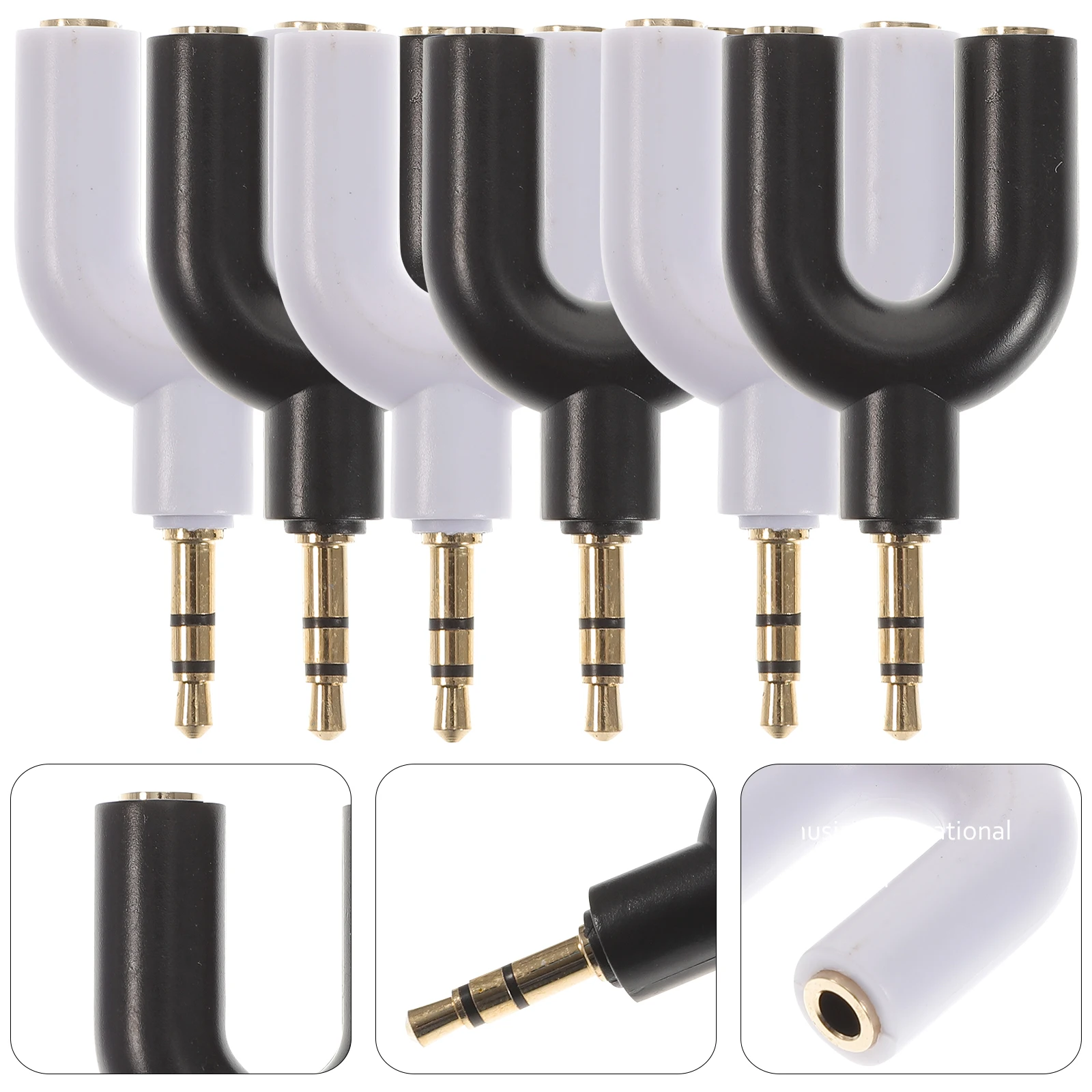 

Headphone Adapter Cable Audio Port Splitter 3.5mm Aux Jack Headset Laptop Music Travel Lightweight Compact Design Easy Carry
